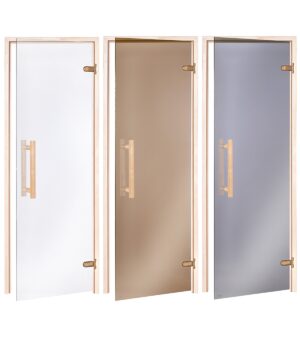 Doors for sauna AD NATURAL SAUNA DOOR, ASPEN, GRAY, 90x190cm AD NATURAL SAUNA DOORS