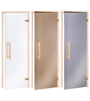 Doors for sauna AD NATURAL SAUNA DOOR, ASPEN, GRAY, 90x210cm AD NATURAL SAUNA DOORS