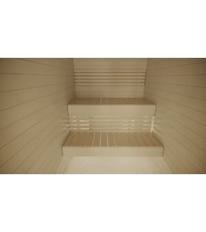 Modular elements for sauna bench BACKREST, ASPEN, 16x300x1600-2400mm