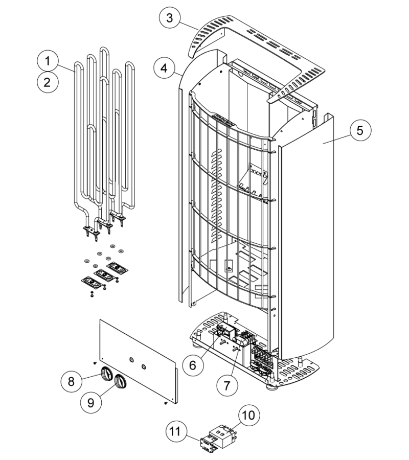 HARVIA DELTA/CILINDRO/FIGARO, TERMOSTAATIN SÄÄDIN, SPZST-220