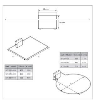 Additional sauna equipments HARVIA SAFETY SWITCH 220x400mm, SFE-220400 HARVIA SAFETY SWITCH 220x400mm