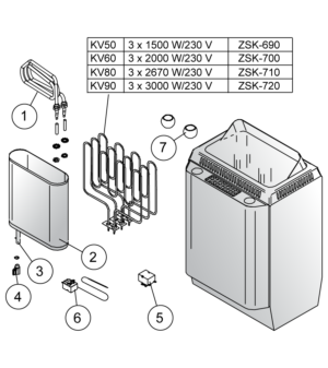 TAP FOR HARVIA TOPCLASS COMBI, ZH-130 HARVIA TOPCLASS COMBI SPARE PARTS