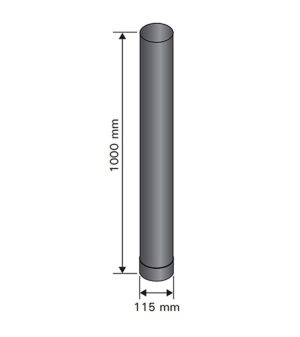 Smoke pipes HARVIA SMOKE PIPE FOR WOOD BURNING STOVE, 1000MM, Ø115MM HARVIA SMOKE PIPE FOR WOOD BURNING STOVE, 1000MM, Ø115MM