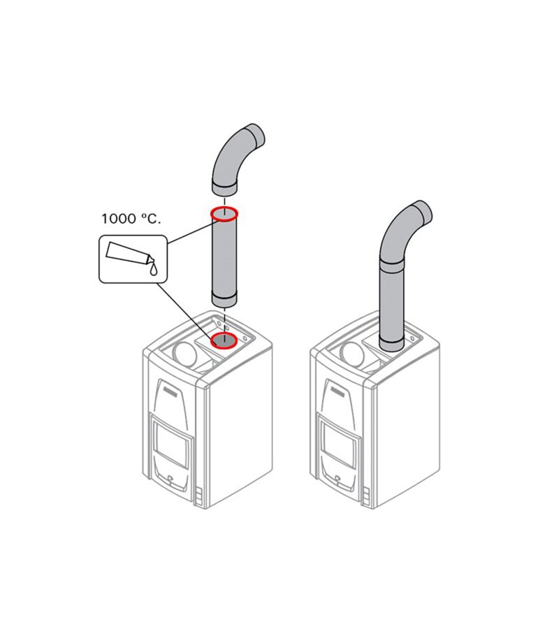 HARVIA WZ115100, SAVUPUTKI 1000mm, Ø115mm, RUOSTUMATON TERÄS