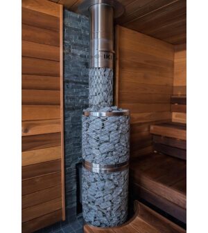 IKI Sauna Stoves SAUNA WOODBURNING STOVE IKI KIVI SL. THROUGH THE WALL, HINGES RIGHT IKI KIVI SL