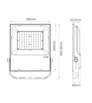 Sauna LED light SAUFLEX 100W RGB LED FLOODLIGHT IP65