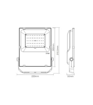 Sauna LED light MI-LIGHT 50W RGB+CCT LED FLOODLIGHT IP65, FUTT02