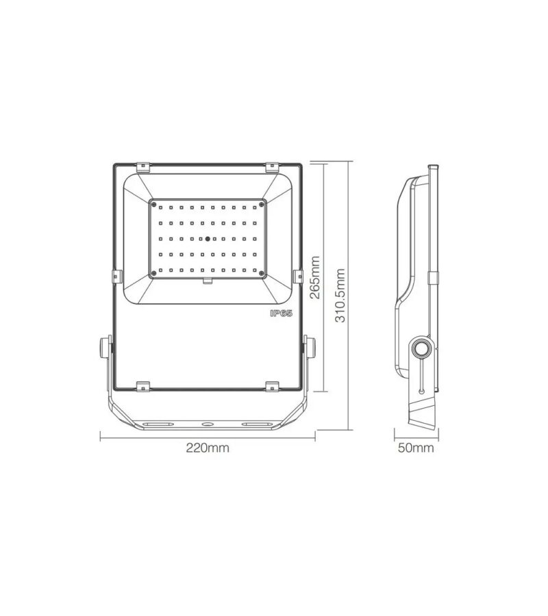 SAUFLEX 50W RGB LED VALONHEITIN IP65, ILMAN OHJAUSKESKUSTA